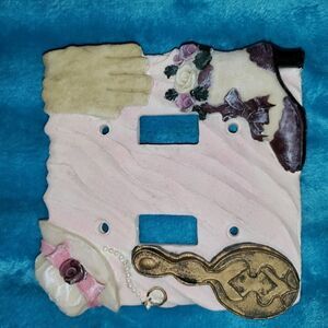 Vintage porcelain light switch decor